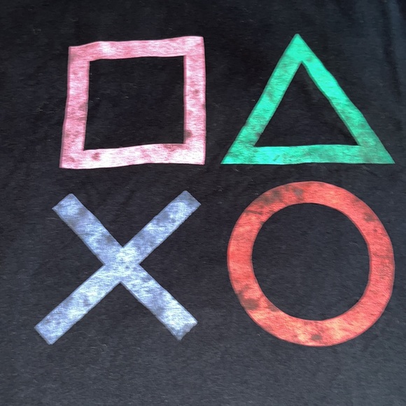 PlayStation Controller logo Black Tee Shirt - Picture 2 of 4